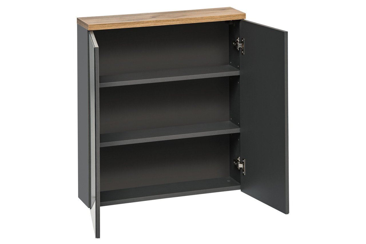 Bali Spiegelschrank 60 cm 2 Türen Grau