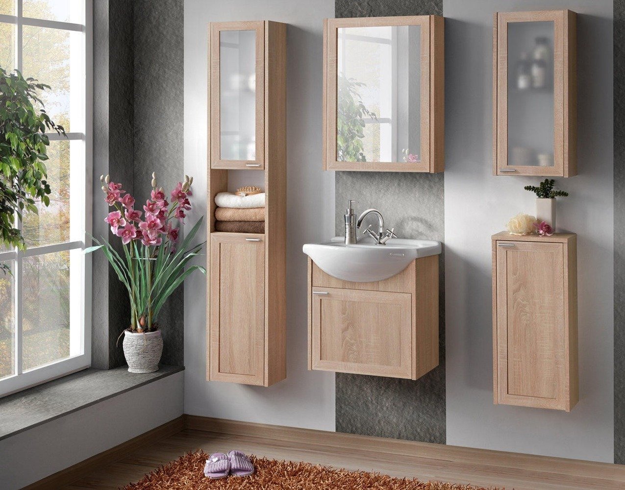 Klavierhochschrank mit 2 Türen