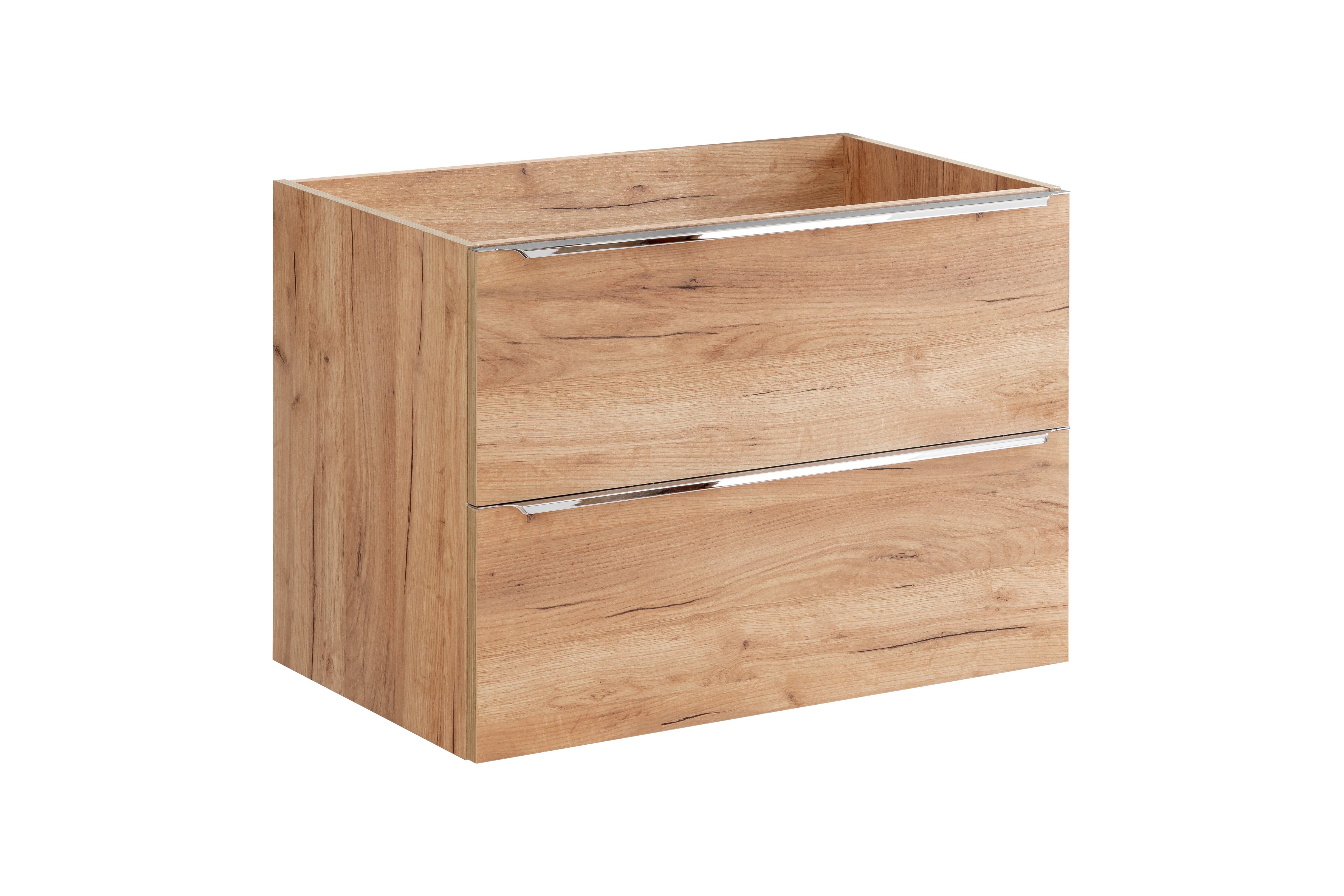 Capri Unterschrank für Waschbecken, 80 cm, 2 Schubladen Goldene Handwerkseiche