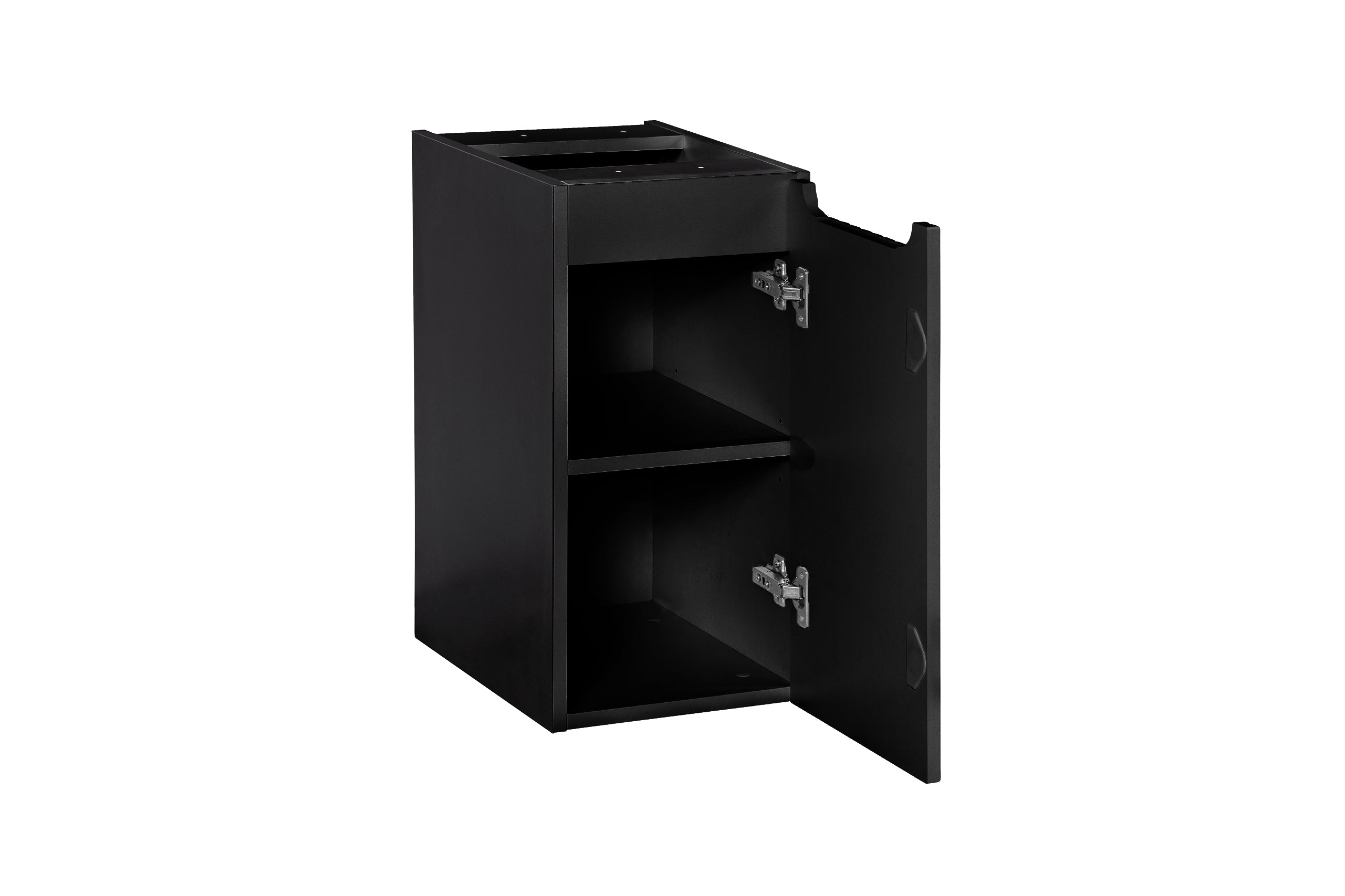 Nova Seitenschrank 30 cm 1 Tür Schwarz Matt