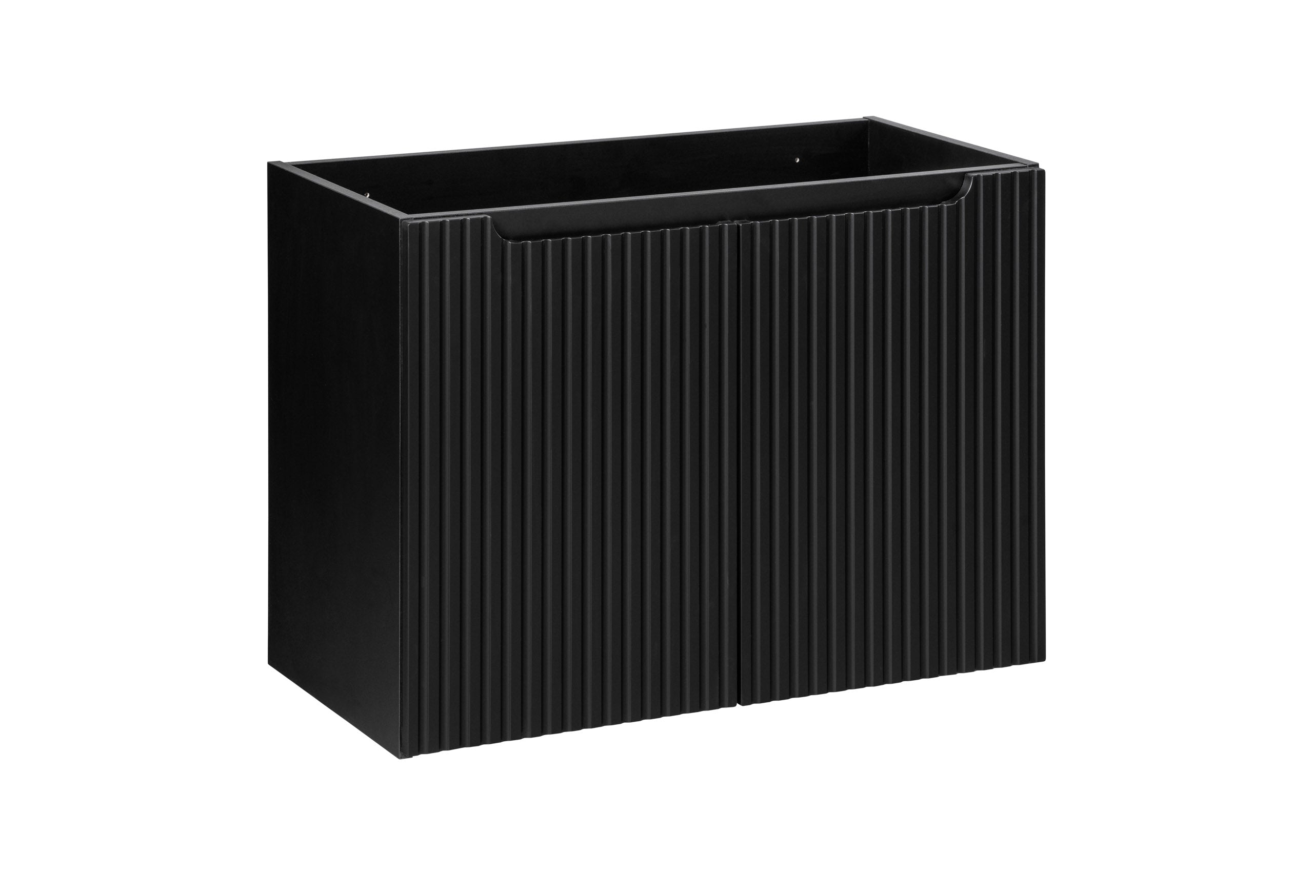 Nova Unterschrank für Waschbecken, 80 cm, 2 Türen Schwarz Matt