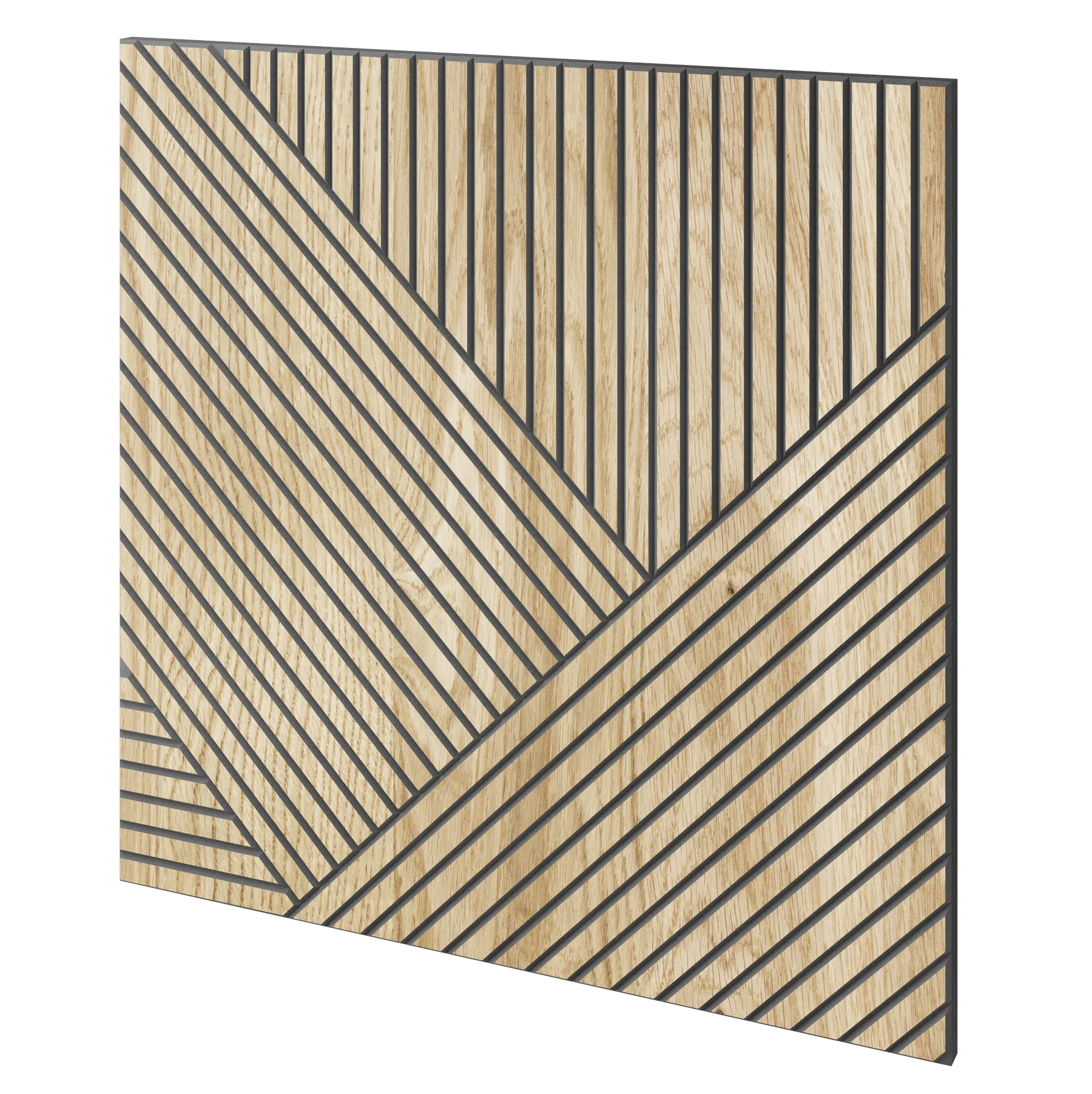 Gefräste Lamellenplatte 60x60