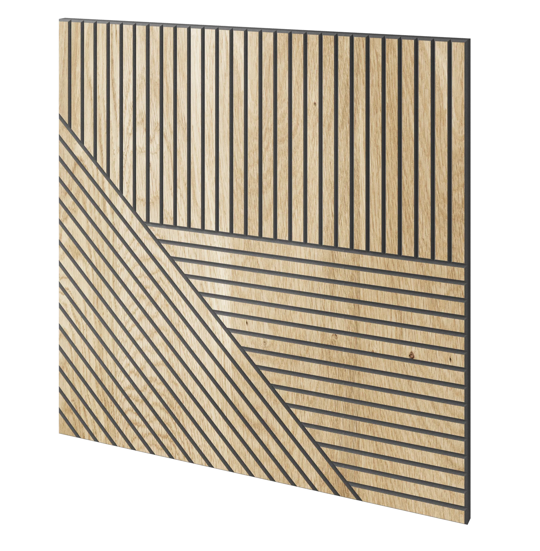 Gefräste Lamellenplatte 60x60